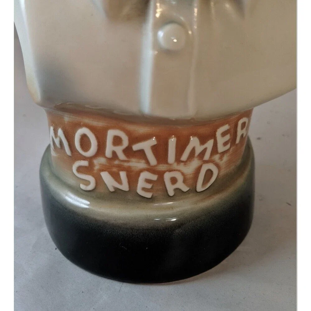 Goofy Face Of Mortimer Snerd Collectible Kentucky Whiskey Porcelain Decanter